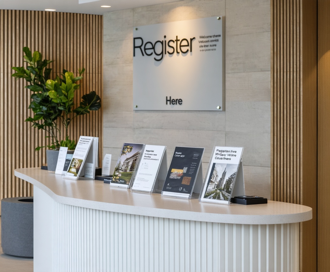 Стойка регистрации в кампусе DesignHub New York